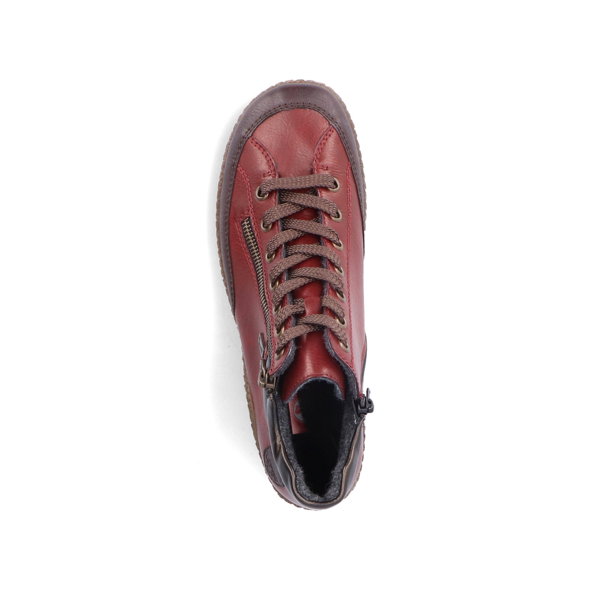 Rieker L7500 Lace/Zip Up Ankle Boot - Red - image 006 |ww_colour=red|ww_order=006|