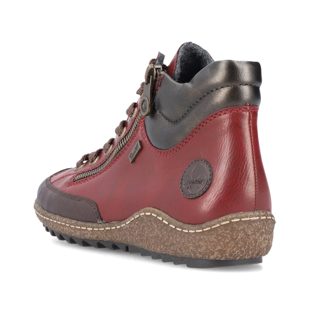 Rieker L7500 Lace/Zip Up Ankle Boot - Red - image 009 |ww_colour=red|ww_order=009|