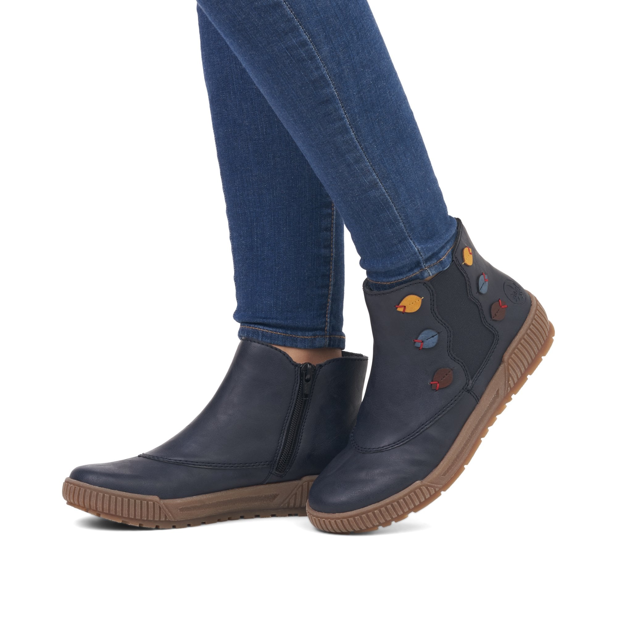 Rieker N0751 Zip Up Boot - Blue - image 004 |ww_colour=blue|ww_order=004|