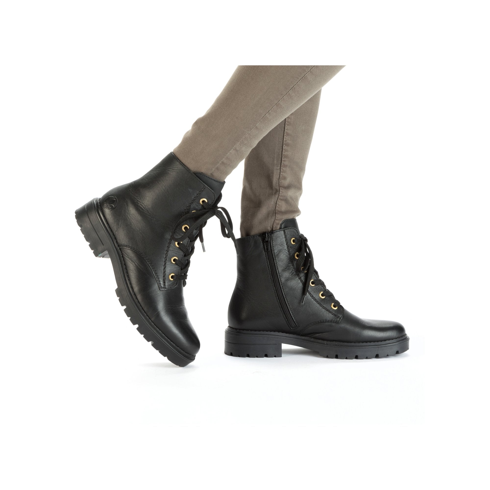 Rieker Z2841 Zip/Lace Up Boot - Black - image 004 |ww_colour=black|ww_order=004|