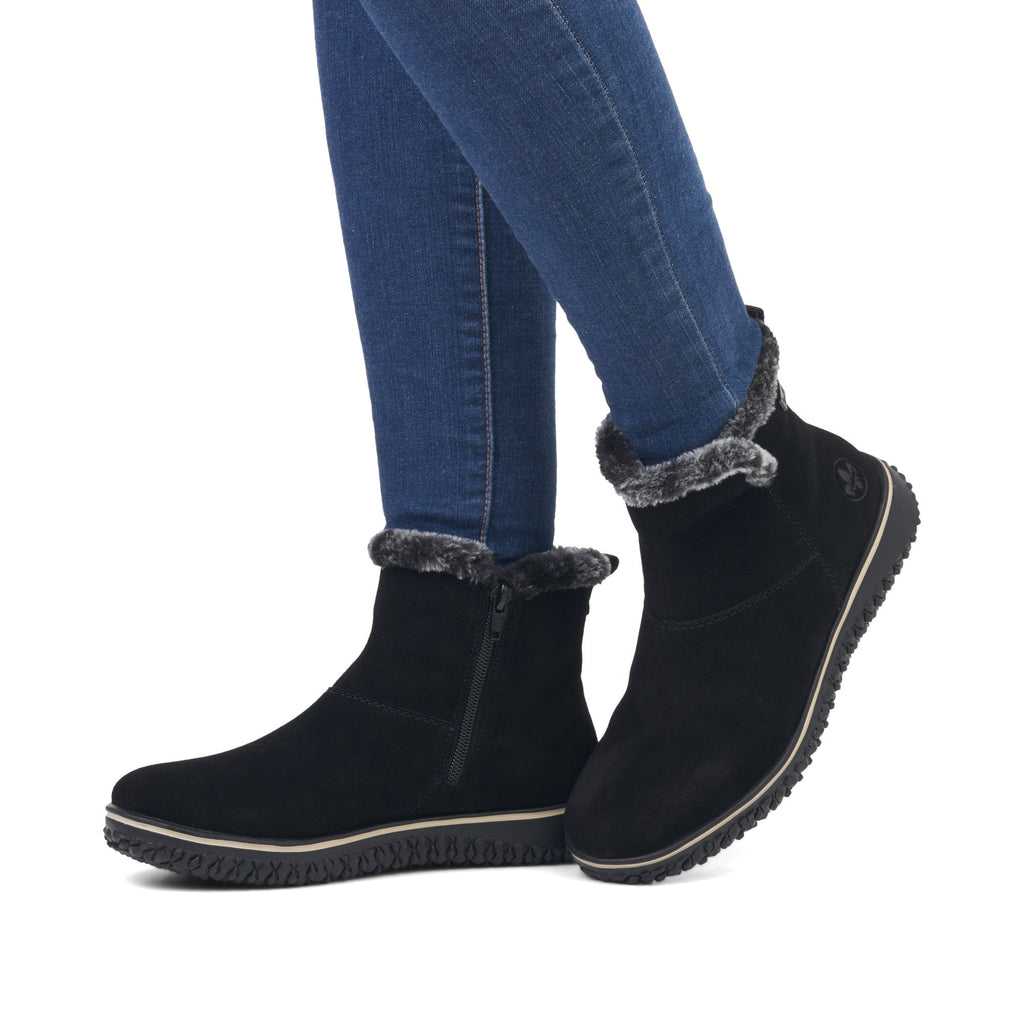 Rieker Z4266 Zip Up Boot - Black - image 004 |ww_colour=black|ww_order=004|