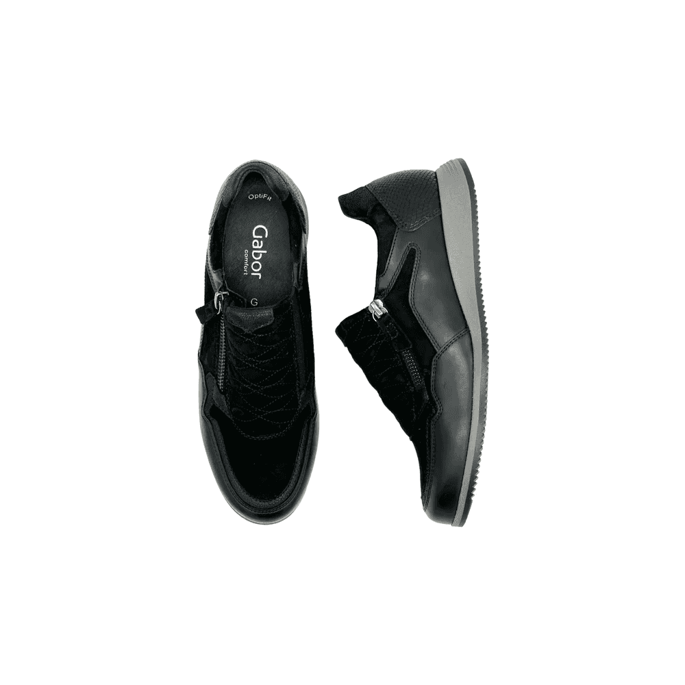 Gabor Janis 36.408 Zip Up Trainers - Black - image 002 |ww_colour=black|ww_order=002|