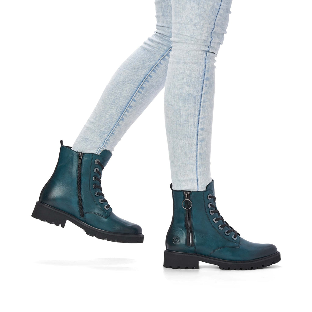 Remonte D8671 Zipper Boot - Turquoise - image 004 |ww_colour=turquoise|ww_order=004|