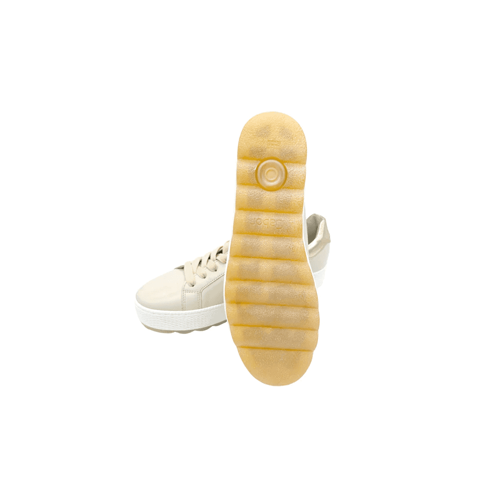 Gabor Quench - Casual Leather Lace Up/Zip Shoe - Ivory - image 003 |ww_colour=ivory|ww_order=003|