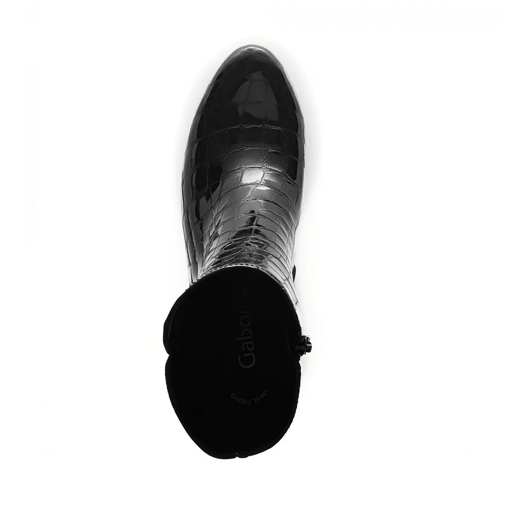 Gabor Abbey Zip Up Ankle Boot - Black Patent - image 006 |ww_colour=black-patent|ww_order=006|