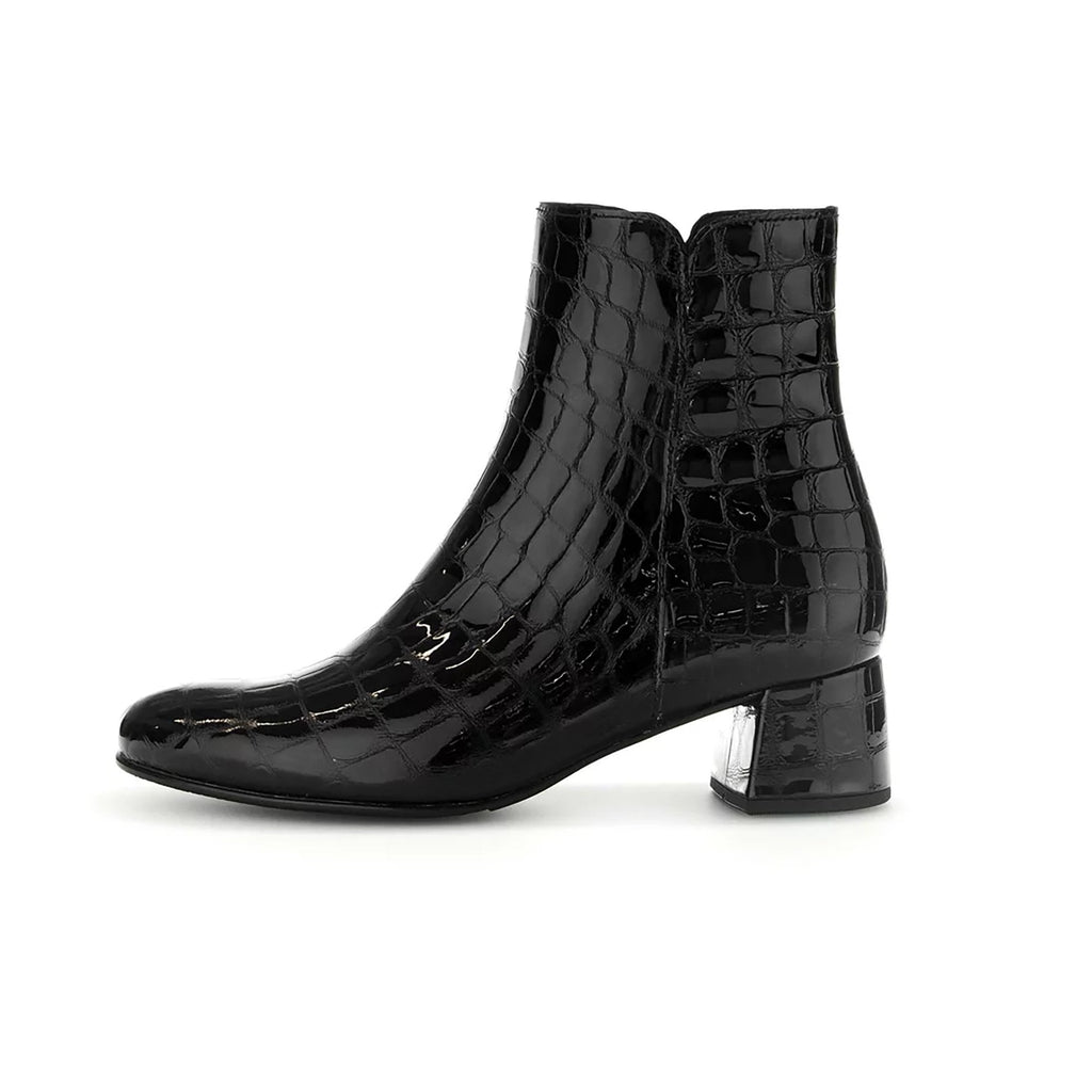 Gabor Abbey Zip Up Ankle Boot - Black Patent - image 003 |ww_colour=black-patent|ww_order=003|