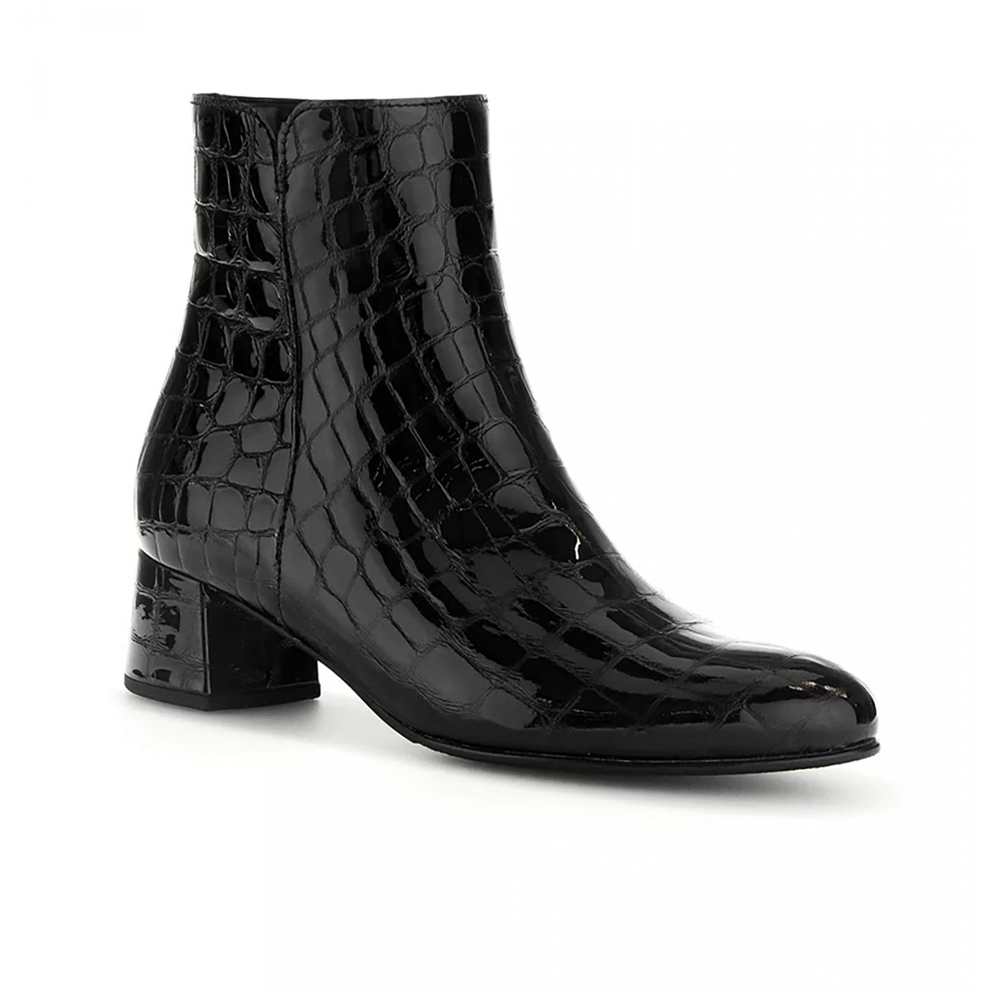 Gabor Abbey Zip Up Ankle Boot - Black Patent - image 001 |ww_colour=black-patent|ww_order=001|
