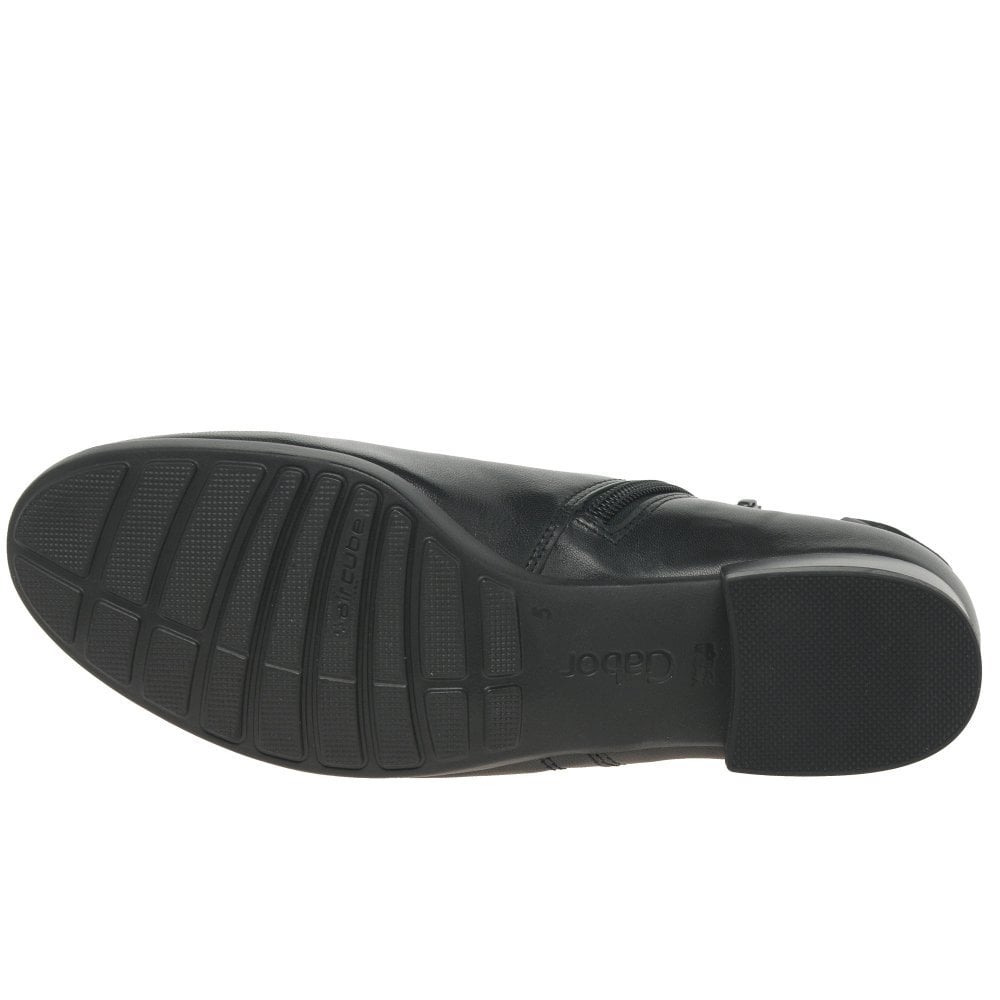 Gabor Zip Up Briano H Fit Ankle Boot - Black Leather - image 002 |ww_colour=black-leather|ww_order=002|