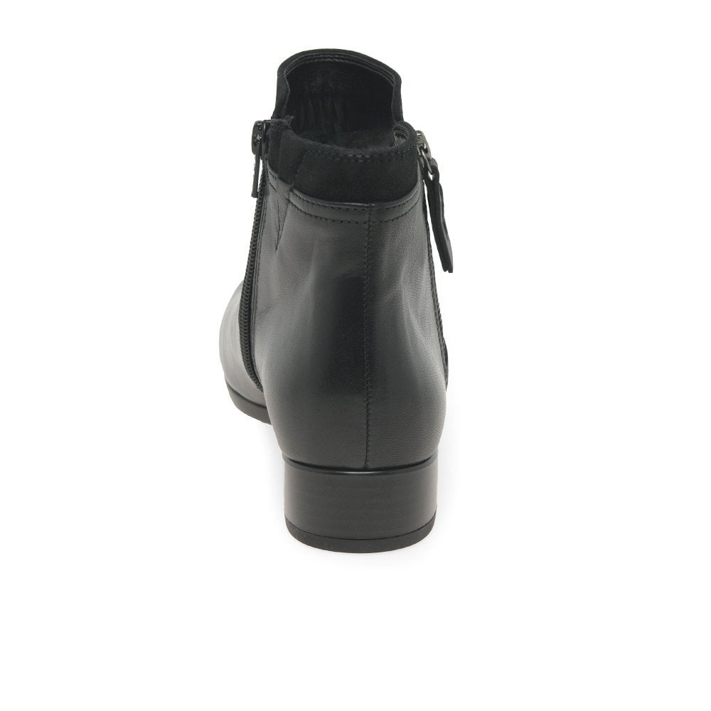 Gabor Zip Up Briano H Fit Ankle Boot - Black Leather - image 005 |ww_colour=black-leather|ww_order=005|