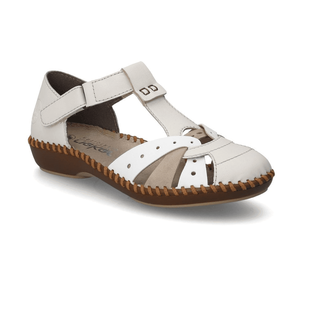Rieker T Bar Summer Sandal - Beige - image 001 |ww_colour=beige|ww_order=001|