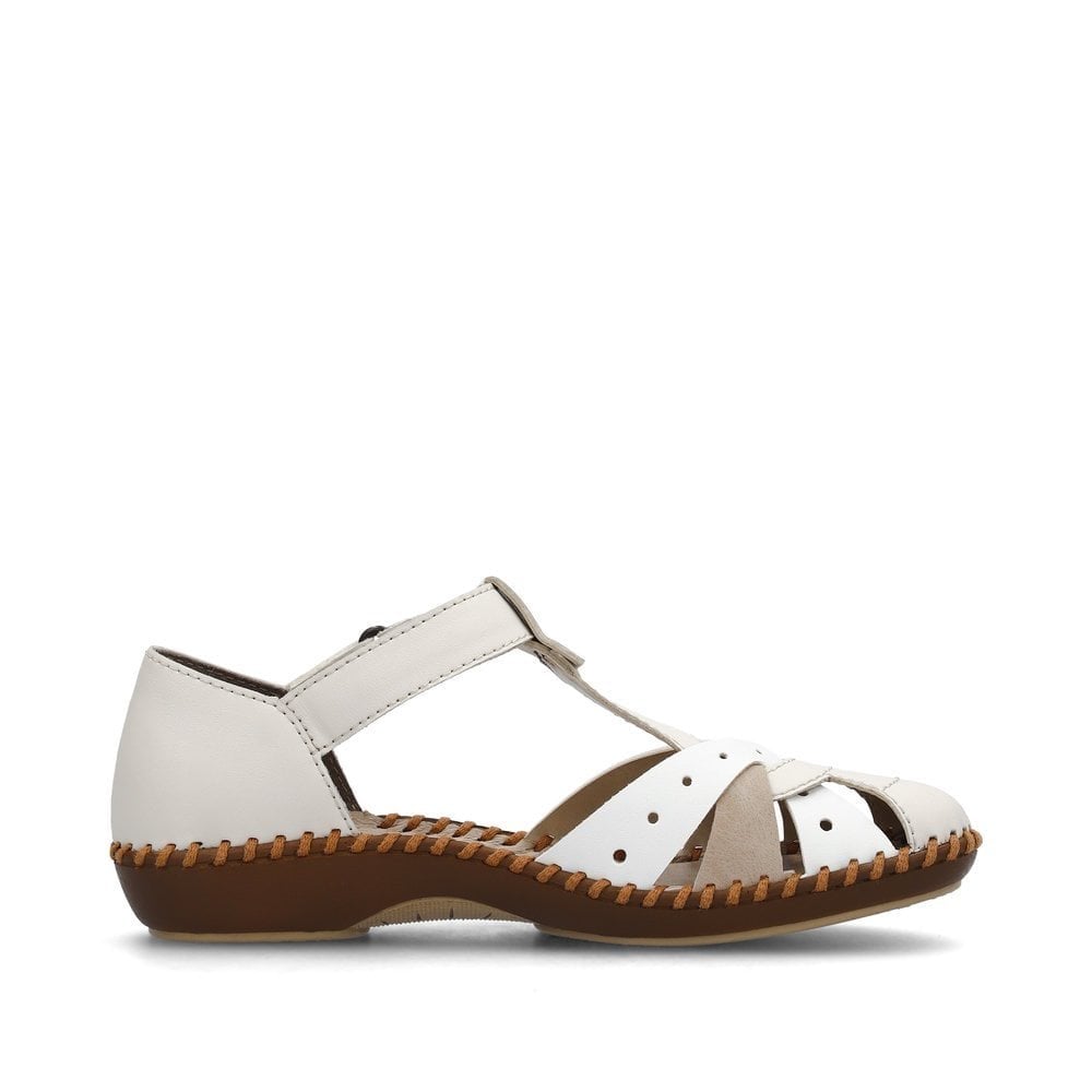 Rieker T Bar Summer Sandal - Beige - image 005 |ww_colour=beige|ww_order=005|