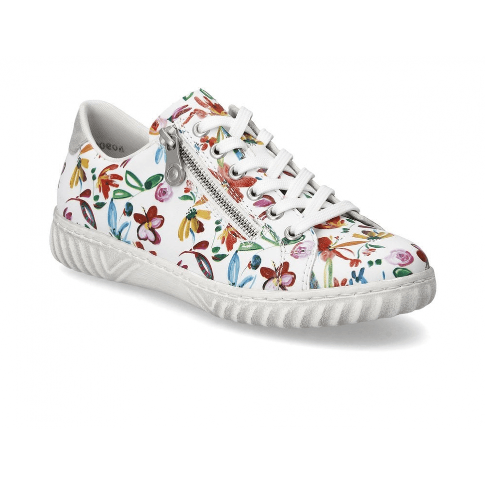 Rieker N0900 Lightweight Casual Lace Up/Zip Shoe - Floral - image 001 |ww_colour=floral|ww_order=001|