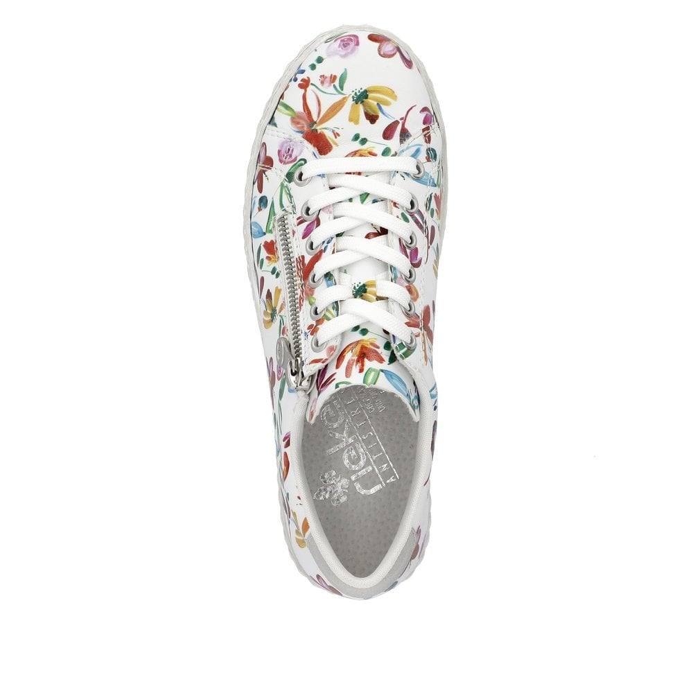 Rieker N0900 Lightweight Casual Lace Up/Zip Shoe - Floral - image 002 |ww_colour=floral|ww_order=002|