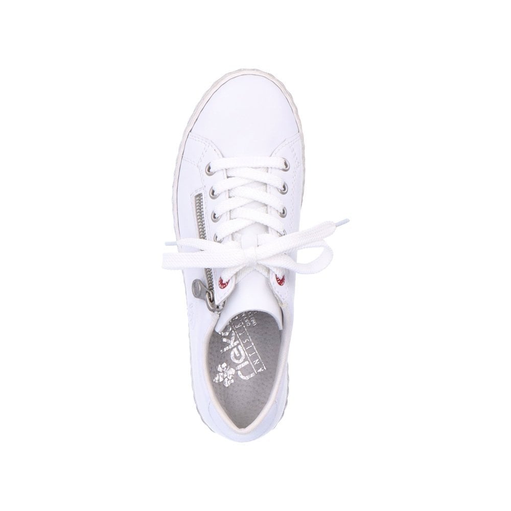 Rieker N0900 Lightweight Casual Lace Up/Zip Shoe - White - image 002 |ww_colour=white|ww_order=002|