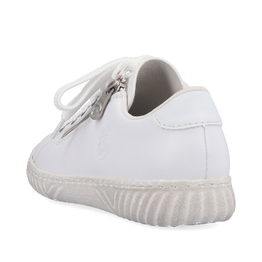Rieker N0900 Lightweight Casual Lace Up/Zip Shoe - White - image 004 |ww_colour=white|ww_order=004|