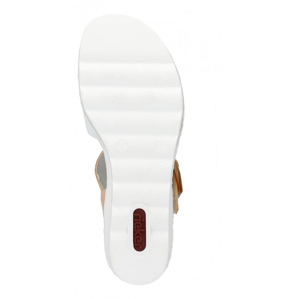 Rieker Wedge Sandal with Hook & Loop Fastening - Orange - image 006 |ww_colour=orange|ww_order=006|