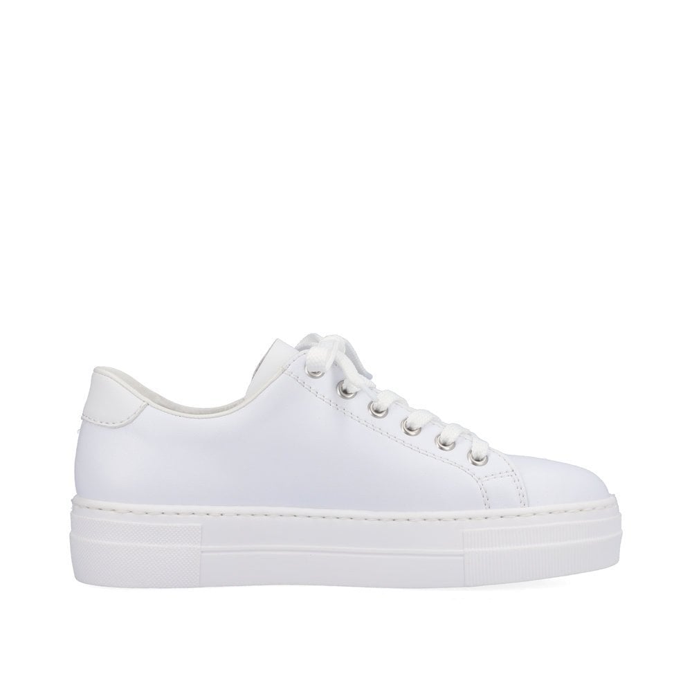Rieker N4921 Lace/Zip up Casual Shoe - White - image 002 |ww_colour=white|ww_order=002|