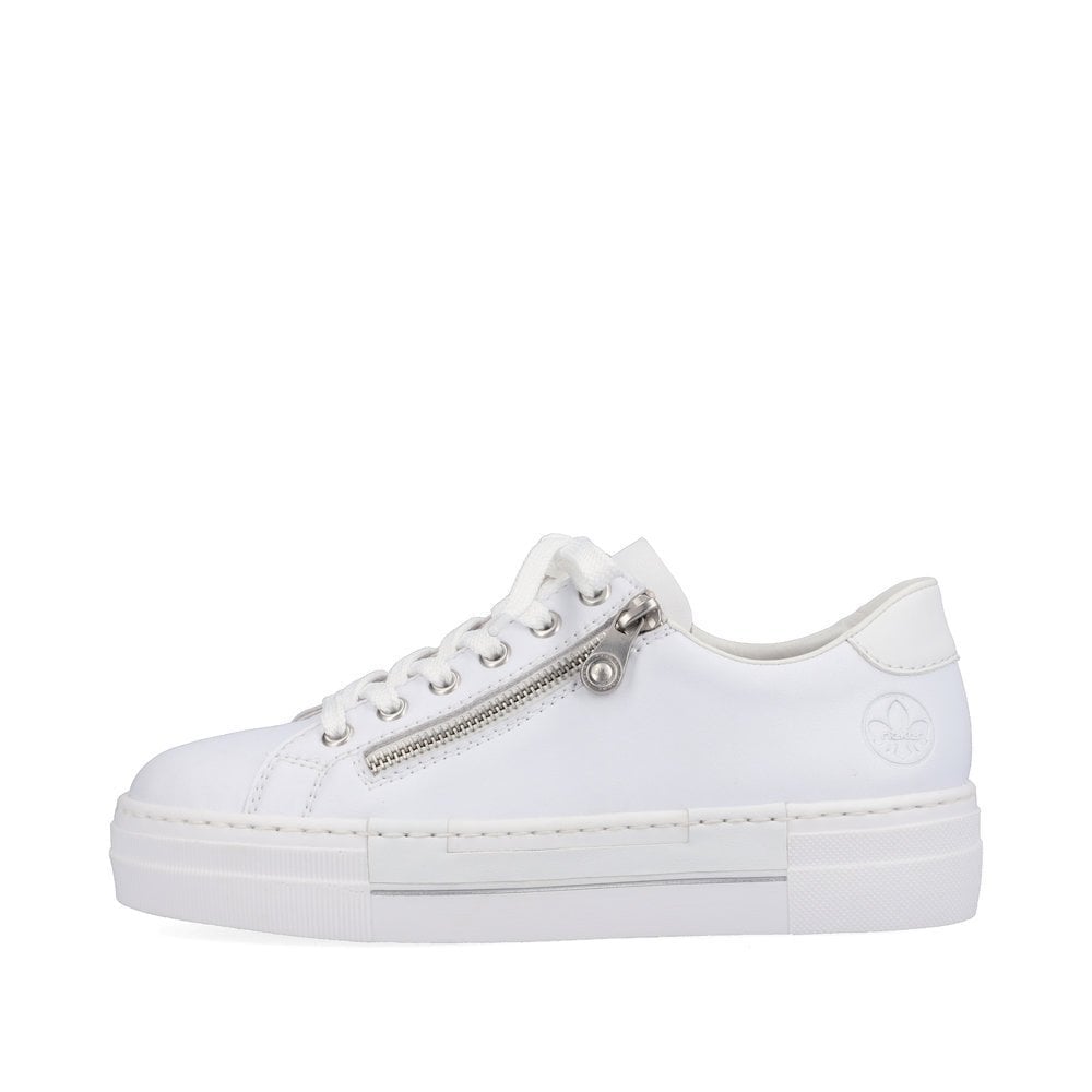 Rieker N4921 Lace/Zip up Casual Shoe - White - image 004 |ww_colour=white|ww_order=004|