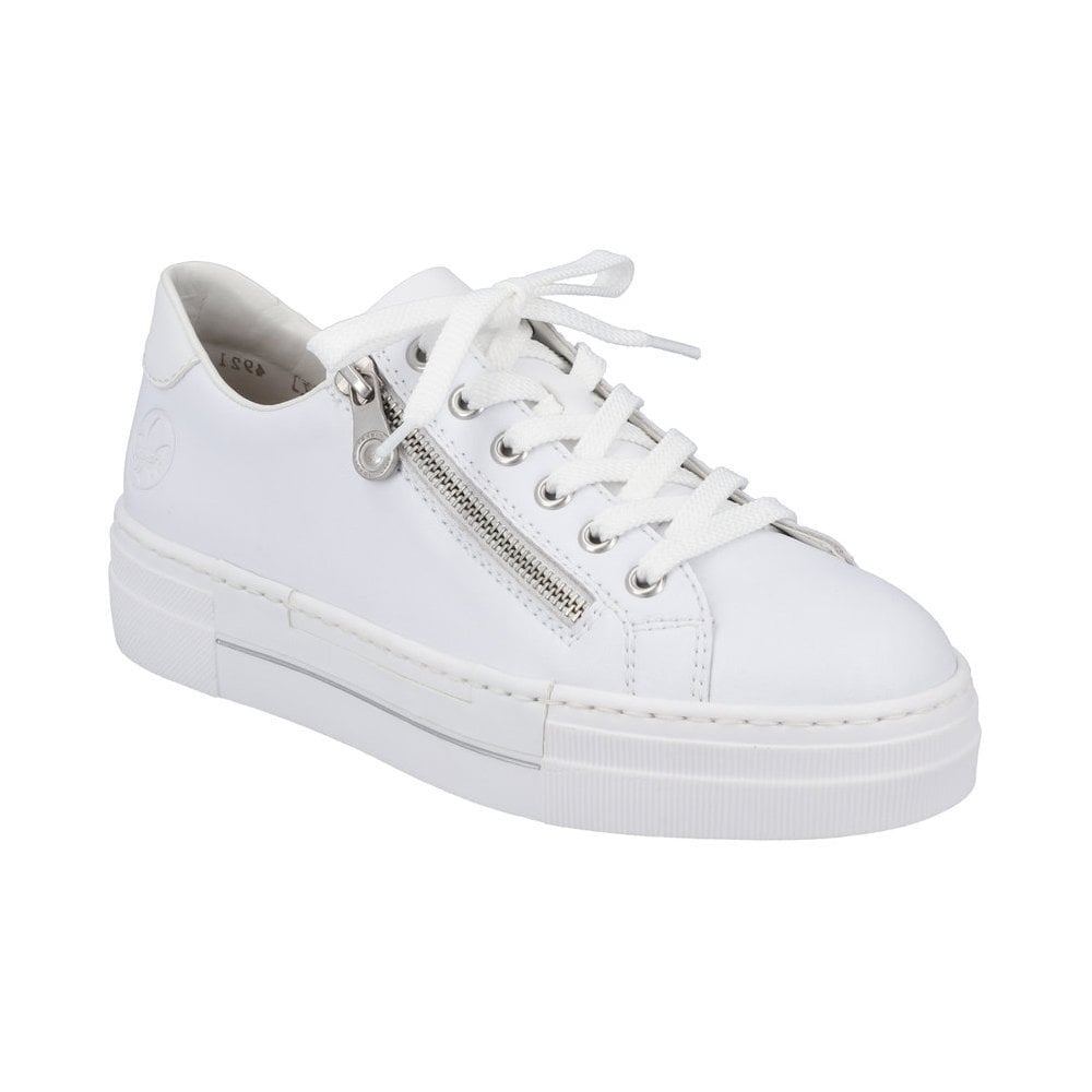 Rieker N4921 Lace/Zip up Casual Shoe - White - image 001 |ww_colour=white|ww_order=001|