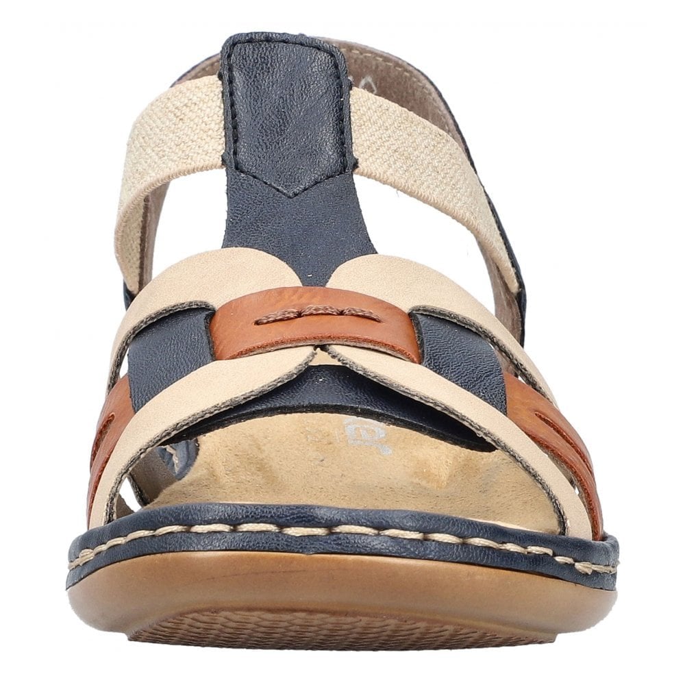 Rieker 65918 Slip On Sandal - Blue Combi - image 003 |ww_colour=blue-combi|ww_order=003|
