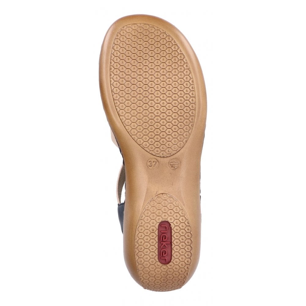 Rieker 65918 Slip On Sandal - Blue Combi - image 004 |ww_colour=blue-combi|ww_order=004|