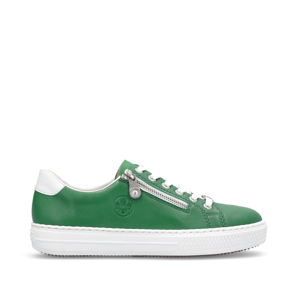Rieker L59L1 Lace/Zip Up Casual Shoe - Green - image 004 |ww_colour=green|ww_order=004|