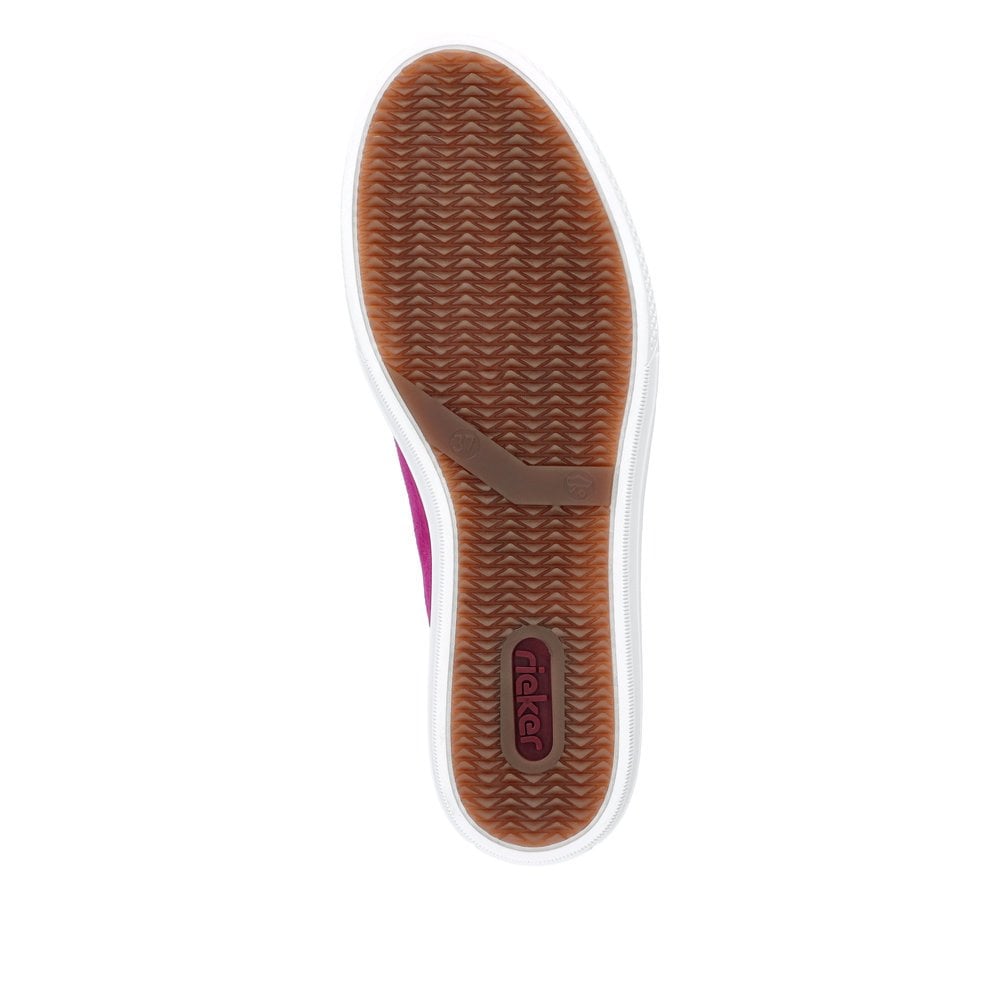 Rieker L59L1 Lace/Zip Up Casual Shoe - Fuchsia - image 003 |ww_colour=fuchsia|ww_order=003|