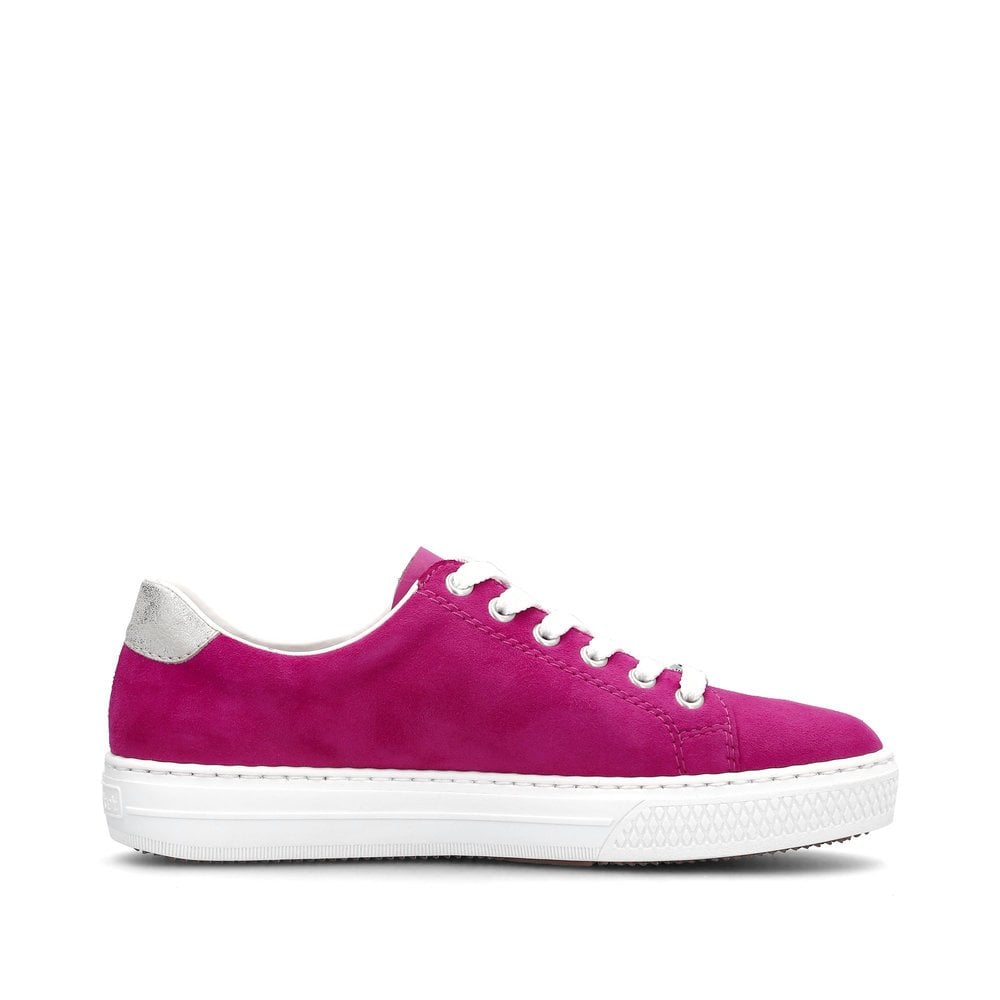 Rieker L59L1 Lace/Zip Up Casual Shoe - Fuchsia - image 004 |ww_colour=fuchsia|ww_order=004|