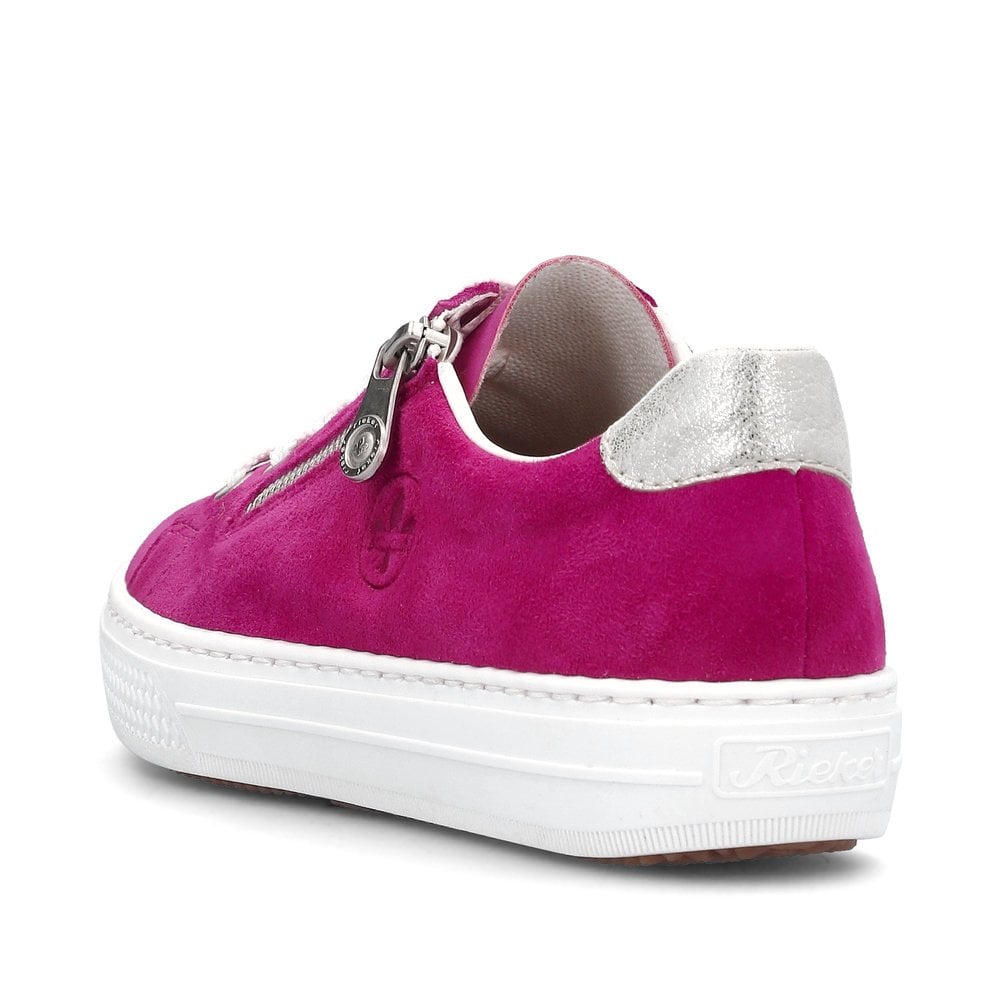 Rieker L59L1 Lace/Zip Up Casual Shoe - Fuchsia - image 005 |ww_colour=fuchsia|ww_order=005|