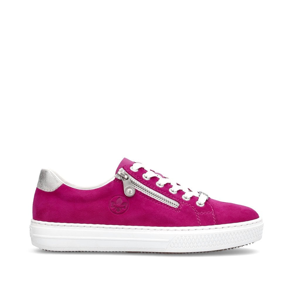 Rieker L59L1 Lace/Zip Up Casual Shoe - Fuchsia - image 007 |ww_colour=fuchsia|ww_order=007|
