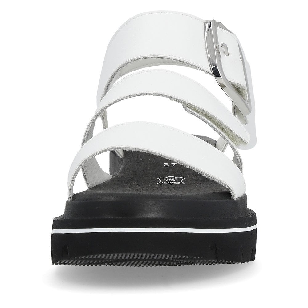Rieker W1650 Touch Fastening Strap Sandal - White - image 002 |ww_colour=white|ww_order=002|