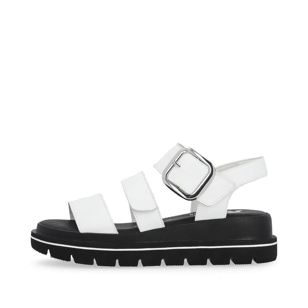 Rieker W1650 Touch Fastening Strap Sandal - White - image 004 |ww_colour=white|ww_order=004|