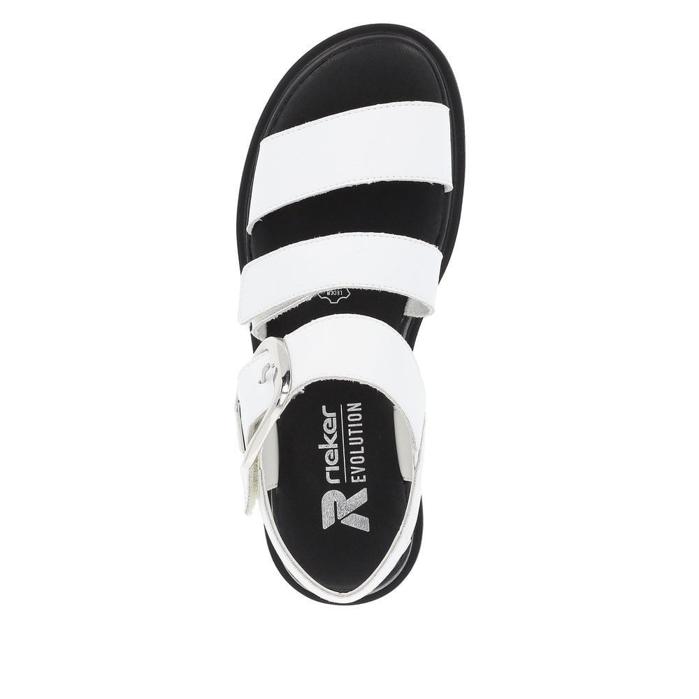 Rieker W1650 Touch Fastening Strap Sandal - White - image 003 |ww_colour=white|ww_order=003|