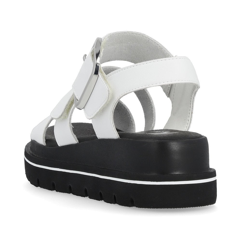 Rieker W1650 Touch Fastening Strap Sandal - White - image 006 |ww_colour=white|ww_order=006|