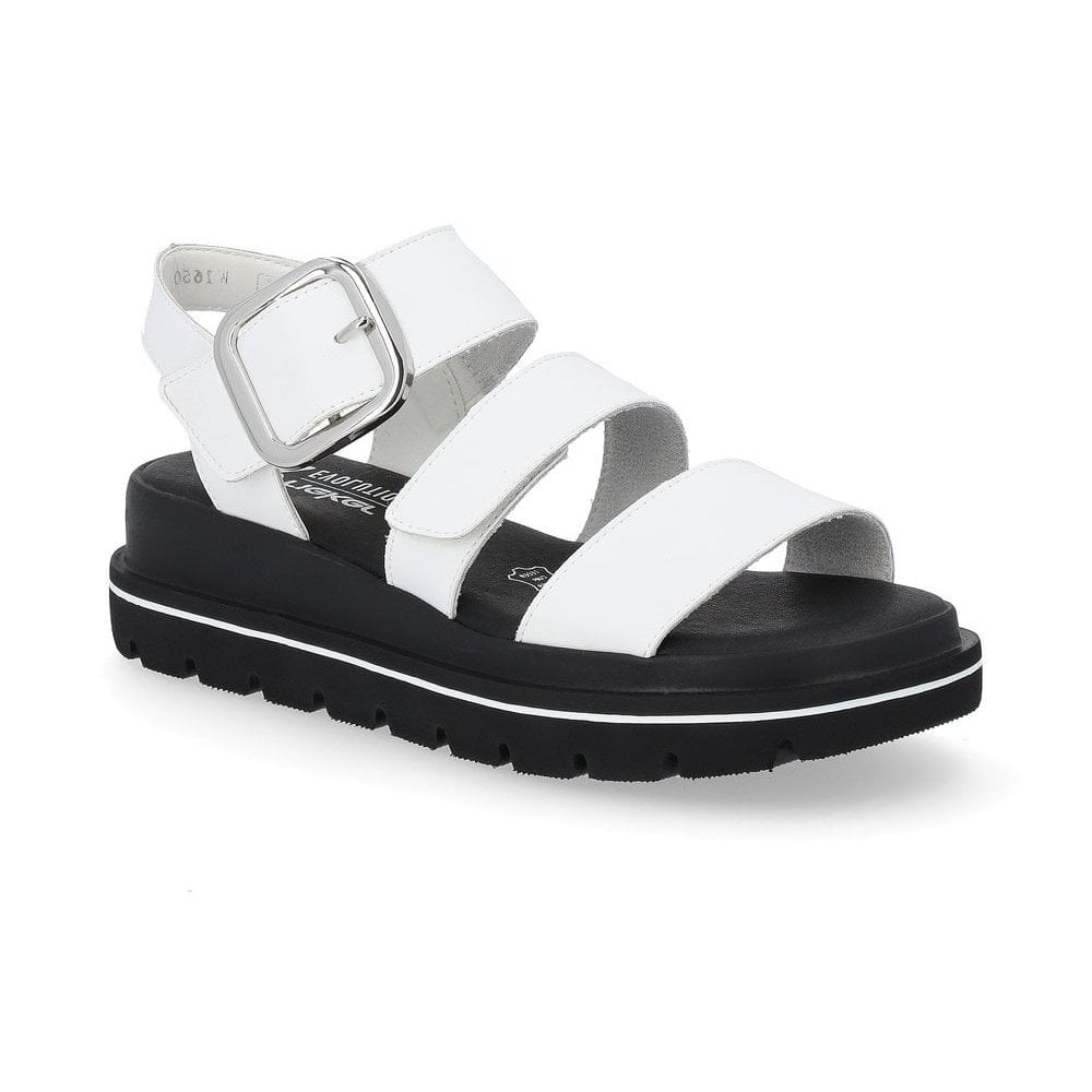 Rieker W1650 Touch Fastening Strap Sandal - White - image 001 |ww_colour=white|ww_order=001|
