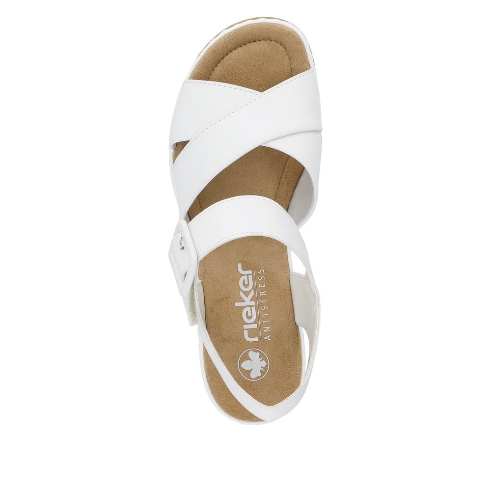 Rieker 67463 Wedge Sandal - White - image 004 |ww_colour=white|ww_order=004|
