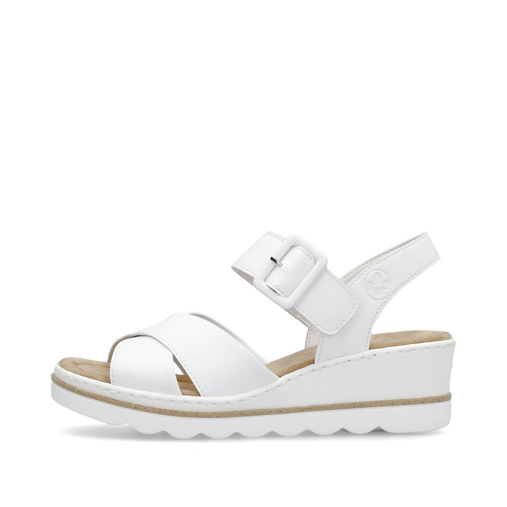 Rieker 67463 Wedge Sandal - White - image 005 |ww_colour=white|ww_order=005|
