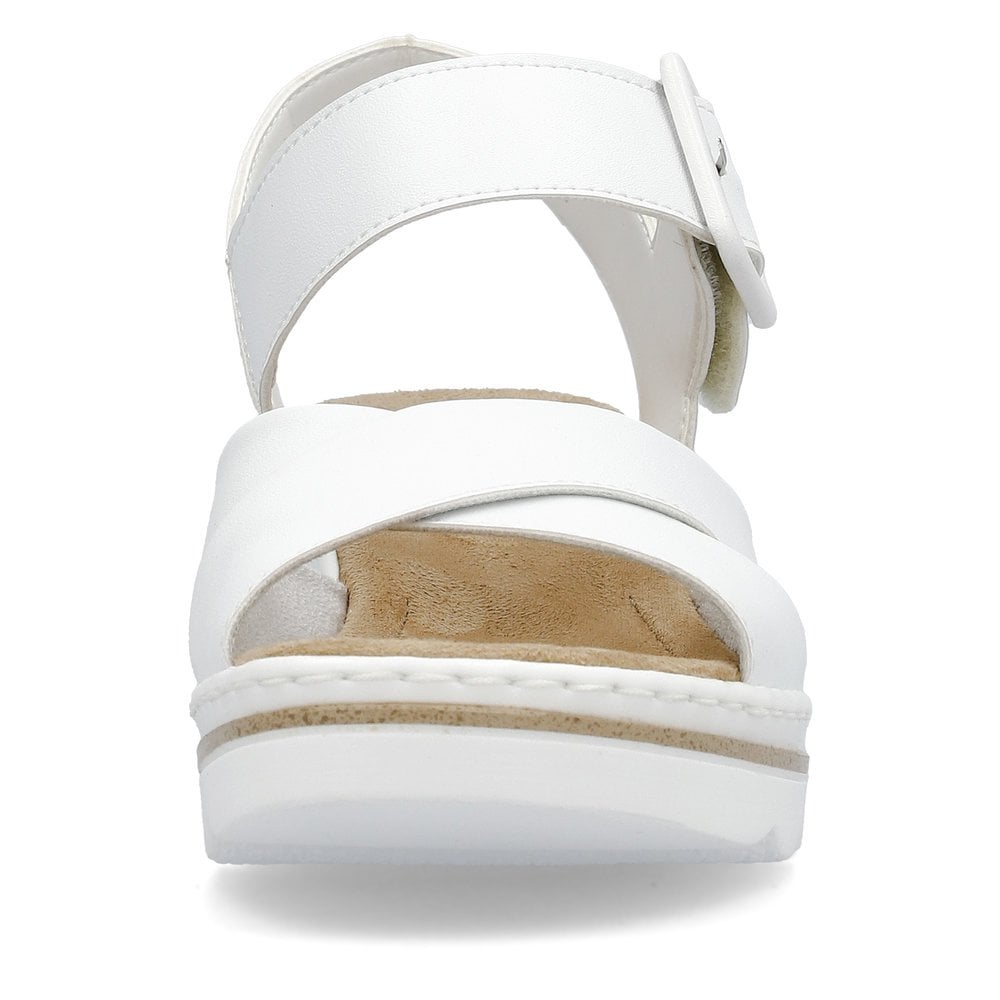 Rieker 67463 Wedge Sandal - White - image 006 |ww_colour=white|ww_order=006|