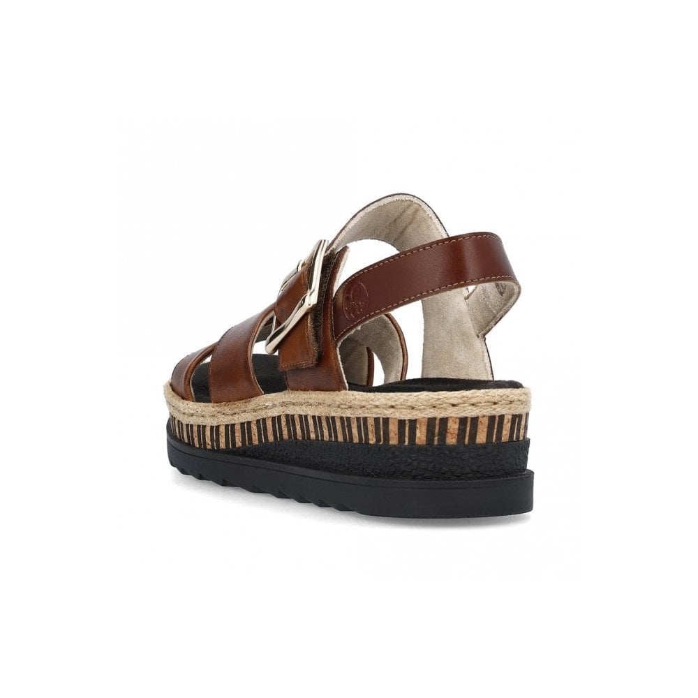 Rieker V7951 Wedge Sandal - Brown - image 002 |ww_colour=brown|ww_order=002|