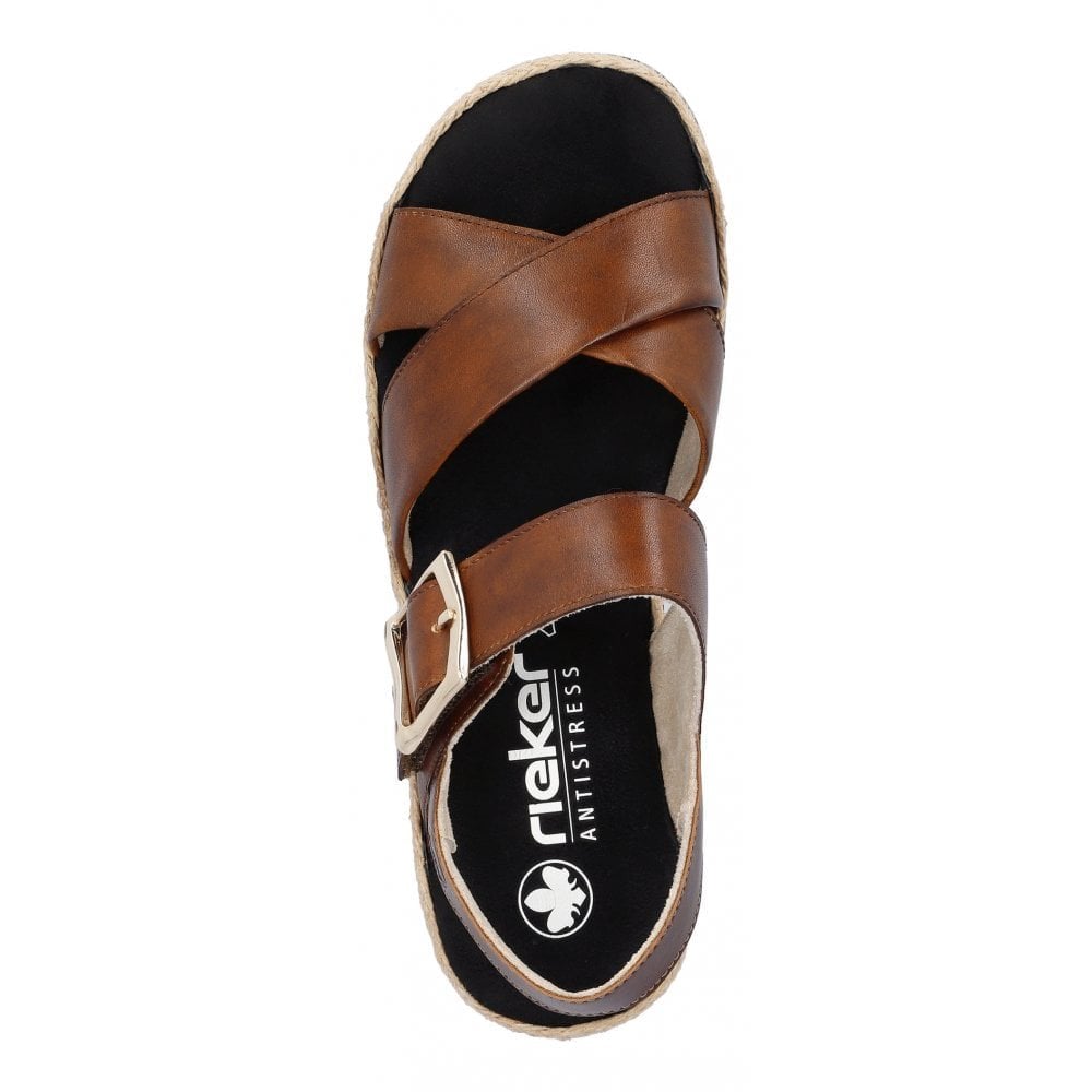 Rieker V7951 Wedge Sandal - Brown - image 003 |ww_colour=brown|ww_order=003|