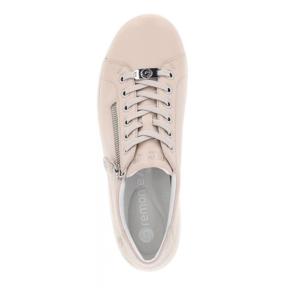 Remonte D1E03 Lace Up/ Zip Casual Shoe - Rose - image 002 |ww_colour=rose|ww_order=002|