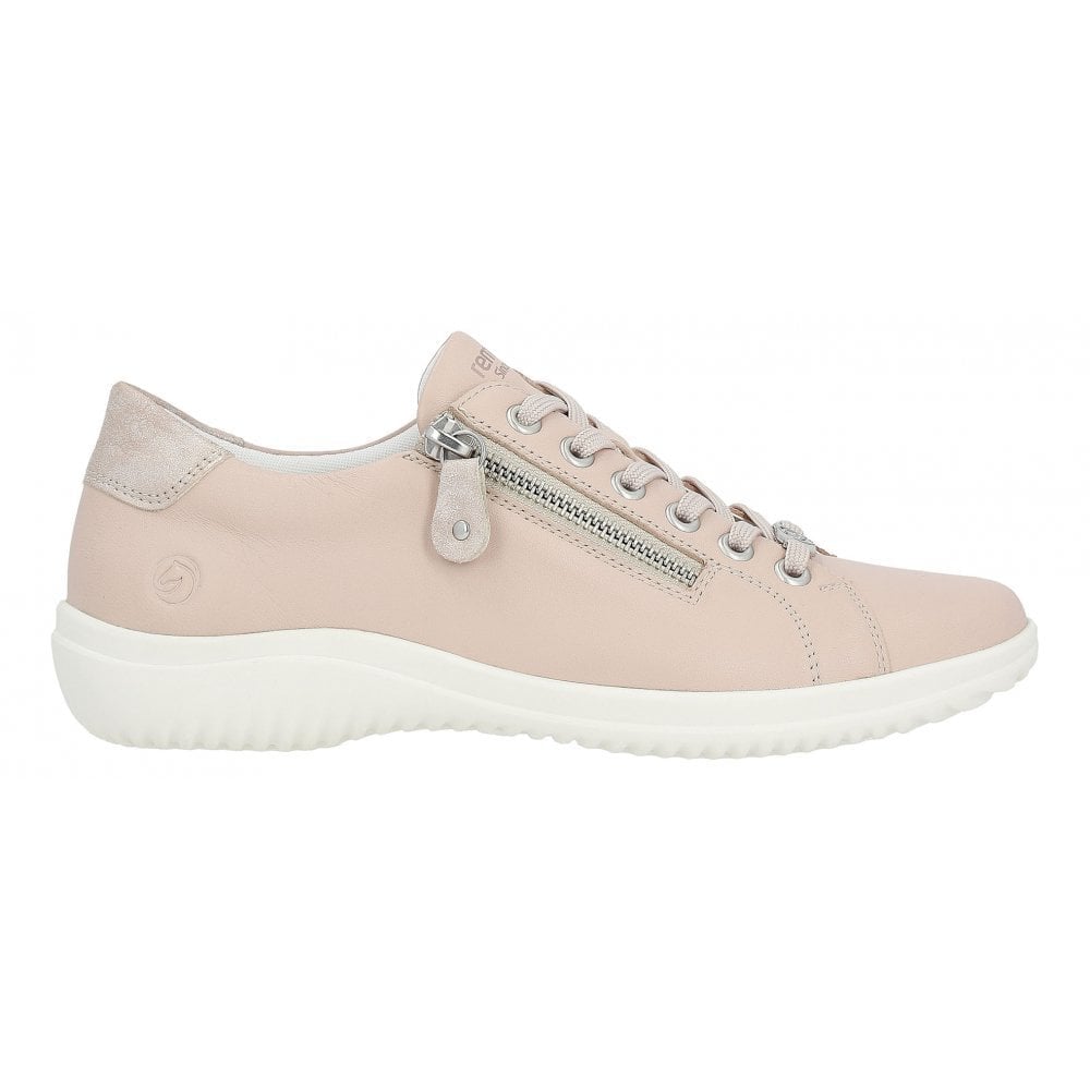 Remonte D1E03 Lace Up/ Zip Casual Shoe - Rose - image 004 |ww_colour=rose|ww_order=004|