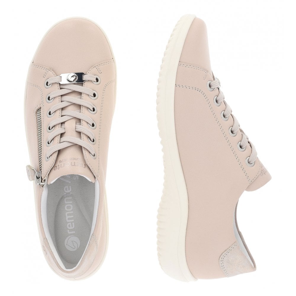 Remonte D1E03 Lace Up/ Zip Casual Shoe - Rose - image 005 |ww_colour=rose|ww_order=005|