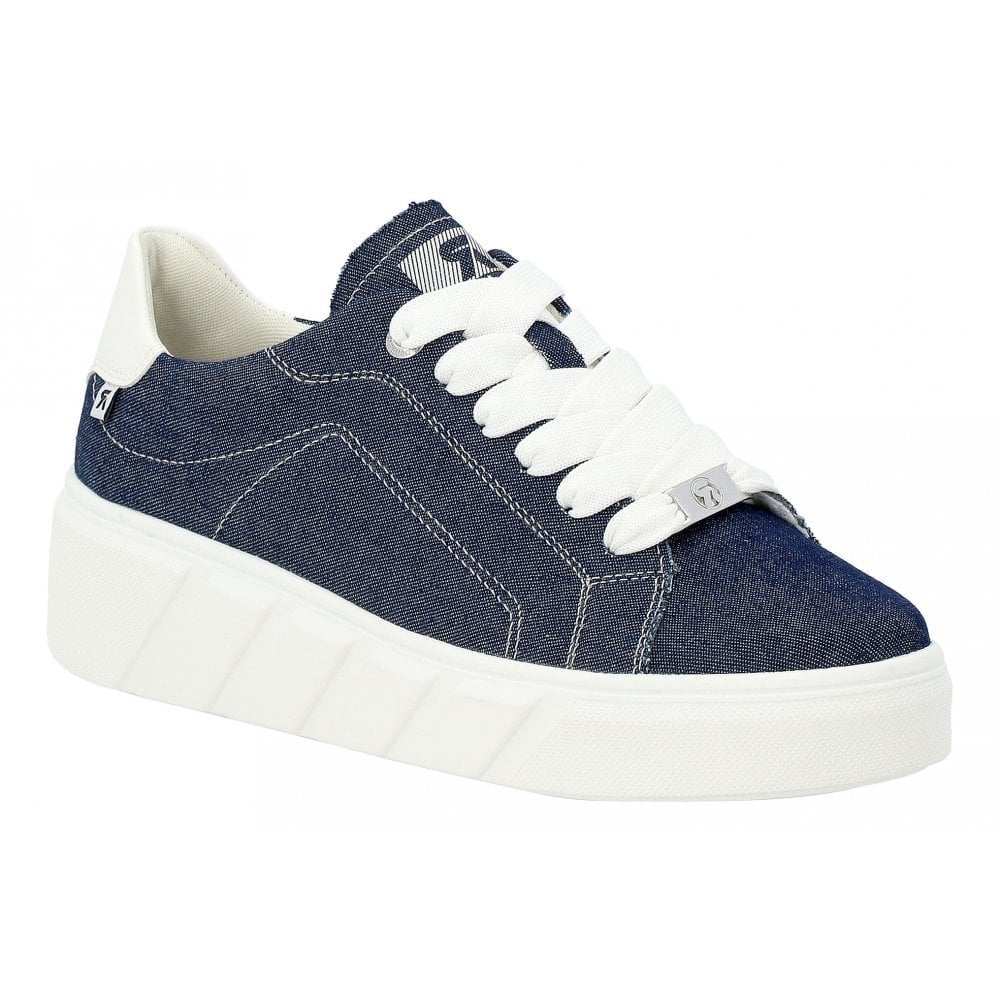 Rieker W0501 Lace Up Casual Shoe - Blue - image 001 |ww_colour=blue|ww_order=001|