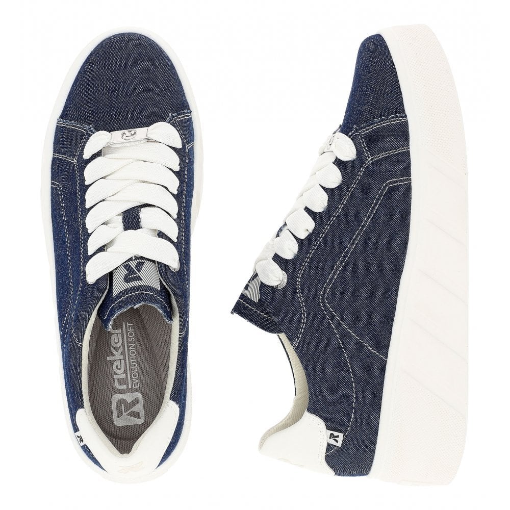 Rieker W0501 Lace Up Casual Shoe - Blue - image 005 |ww_colour=blue|ww_order=005|