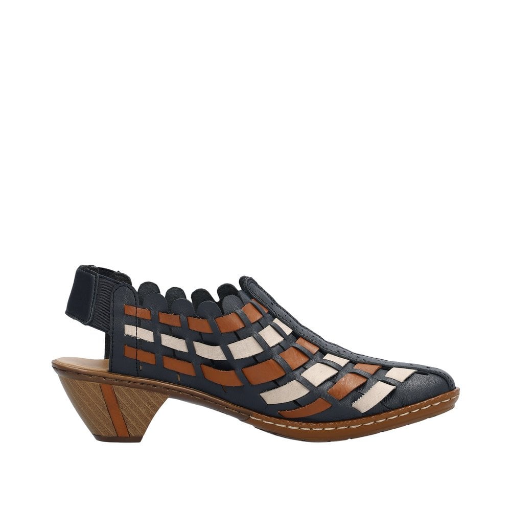 Rieker Sina Slip on Shoe - Blue Combi - image 002 |ww_colour=blue-combi|ww_order=002|