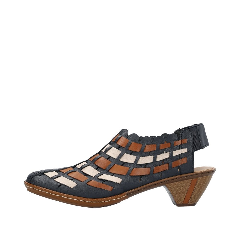 Rieker Sina Slip on Shoe - Blue Combi - image 004 |ww_colour=blue-combi|ww_order=004|
