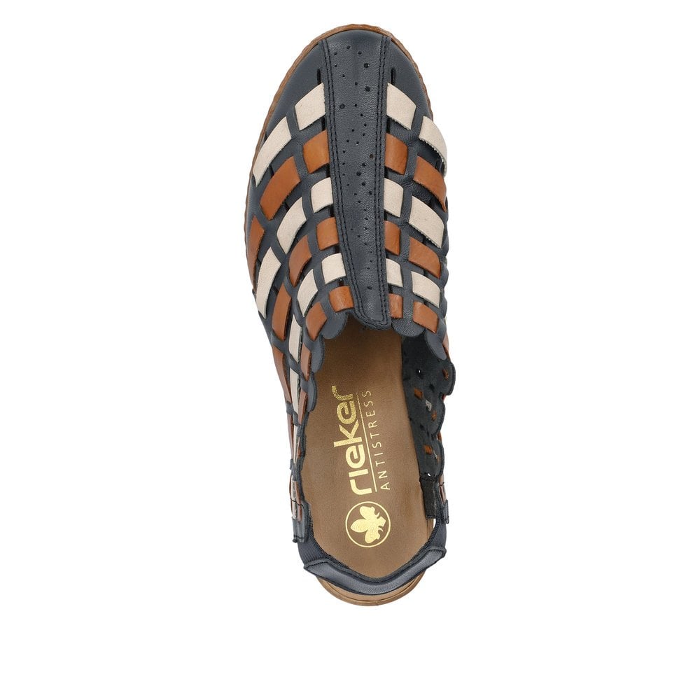 Rieker Sina Slip on Shoe - Blue Combi - image 005 |ww_colour=blue-combi|ww_order=005|