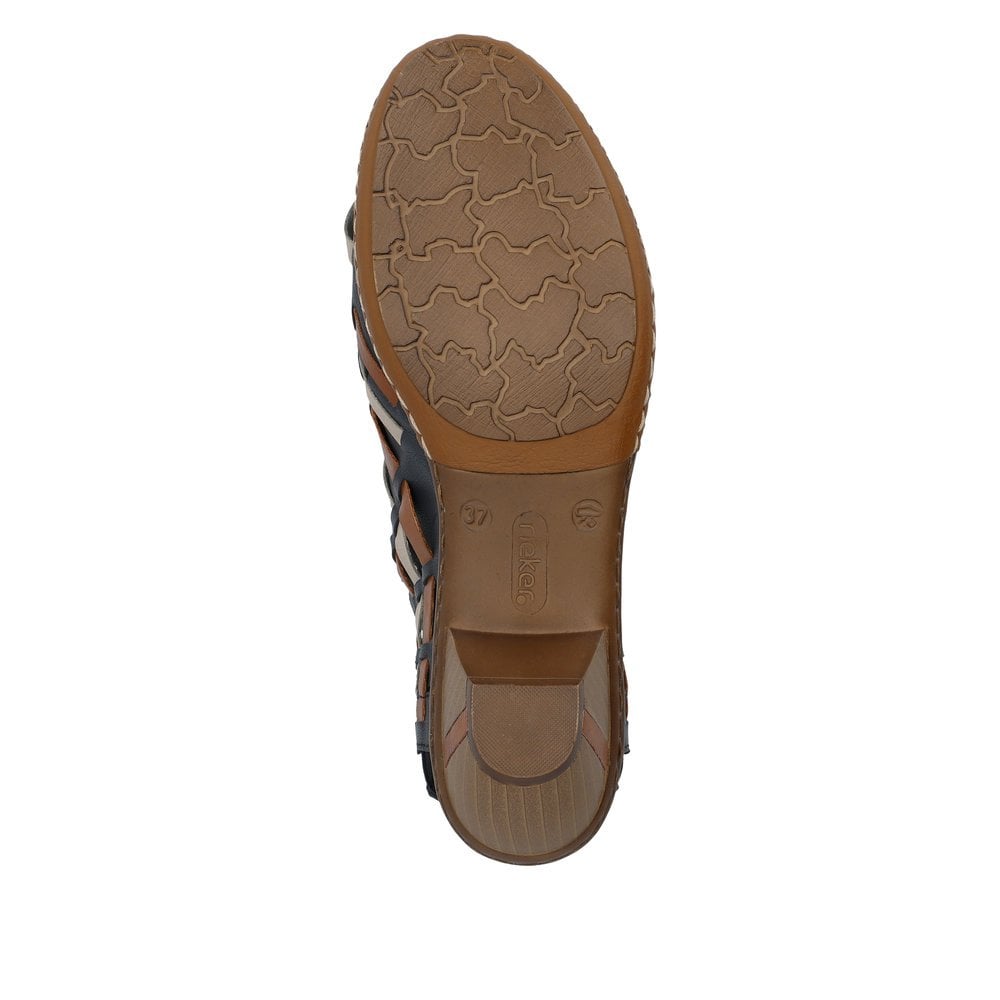 Rieker Sina Slip on Shoe - Blue Combi - image 007 |ww_colour=blue-combi|ww_order=007|