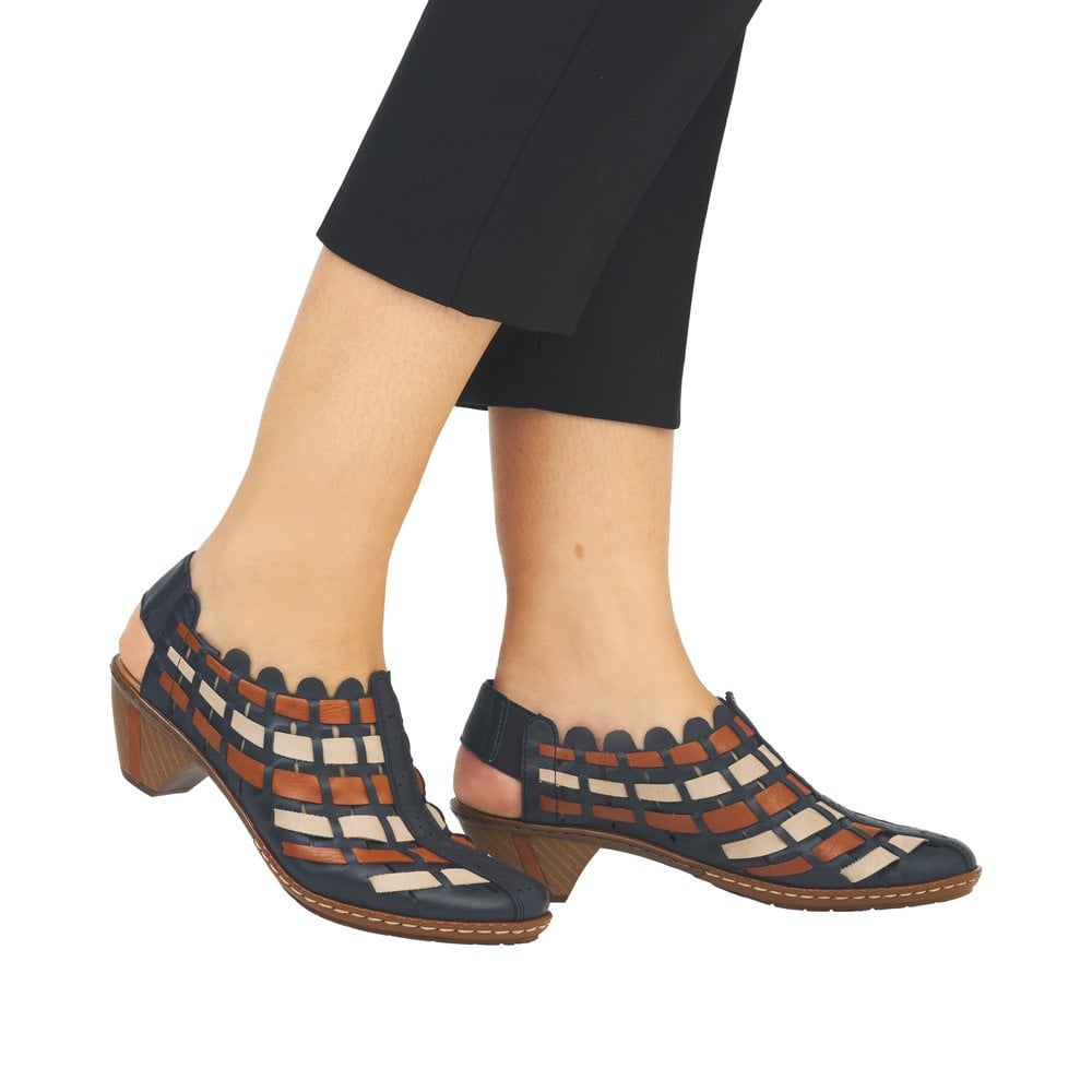 Rieker Sina Slip on Shoe - Blue Combi - image 008 |ww_colour=blue-combi|ww_order=008|